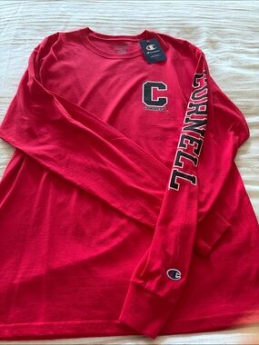 Champion Red Cornell Long Sleeve Shirt
